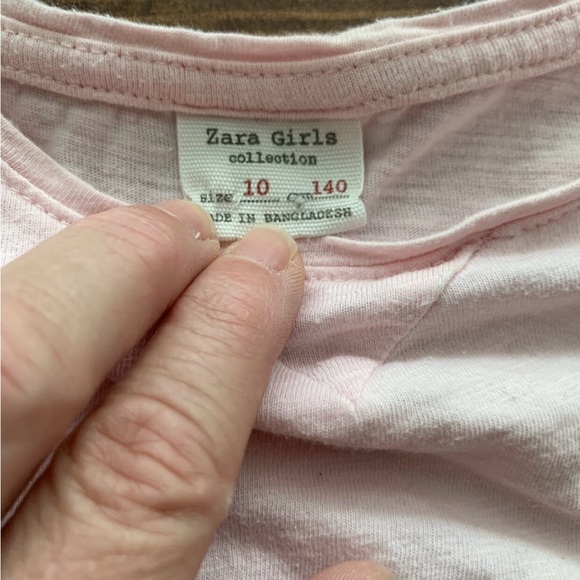Zara girls light pink tshirt size 10 - Picture 2 of 4